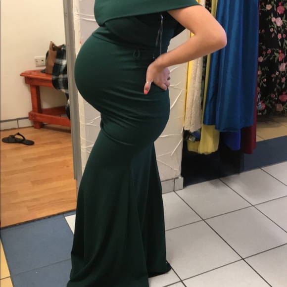 Forest Green Formal Dress - Picture 3 of 4